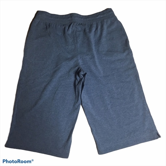 Karen Scott Sport Cotton Pull On Heather Blue Navy Skimmer Shorts XS Extra Small - Picture 5 of 10